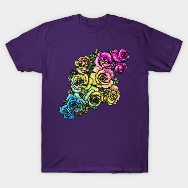 Pan Roses Abundant T-Shirt by Art by Veya